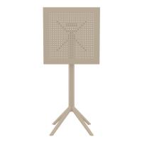 Sky Square Folding Bar Table 24 inch Taupe ISP116-DVR - 5