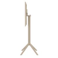 Sky Square Folding Bar Table 24 inch Taupe ISP116-DVR - 7