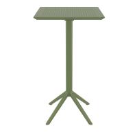 Sky Square Folding Bar Table 24 inch Olive Green ISP116-OLG - 2