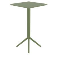 Sky Square Folding Bar Table 24 inch Olive Green ISP116-OLG - 3