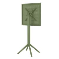 Sky Square Folding Bar Table 24 inch Olive Green ISP116-OLG - 5