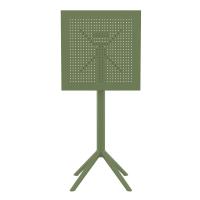 Sky Square Folding Bar Table 24 inch Olive Green ISP116-OLG - 6