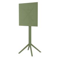 Sky Square Folding Bar Table 24 inch Olive Green ISP116-OLG - 7