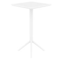 Sky Square Folding Bar Table 24 inch White ISP116-WHI - 2