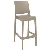 Sky Maya Square Bar Set with 2 Barstools Taupe ISP1163S-DVR - 1