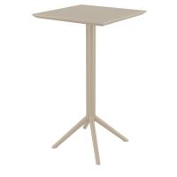 Sky Maya Square Bar Set with 2 Barstools Taupe ISP1163S-DVR - 2