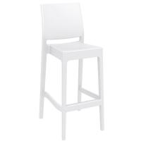 Sky Maya Square Bar Set with 2 Barstools White ISP1163S-WHI - 1