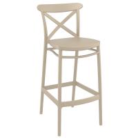 Sky Cross Square Bar Set with 2 Barstools Taupe ISP1165S-DVR - 1