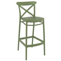 Sky Cross Square Bar Set with 2 Barstools Olive Green ISP1165S-OLG - 1