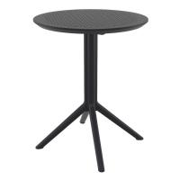 Sky Round Folding Table 24 inch Black ISP121-BLA