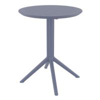 Sky Round Folding Table 24 inch Dark Gray ISP121-DGR