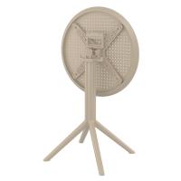 Sky Round Folding Table 24 inch Taupe ISP121-DVR - 4
