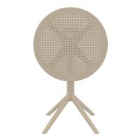 Sky Round Folding Table 24 inch Taupe ISP121-DVR - 5