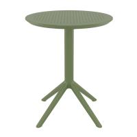 Sky Round Folding Table 24 inch Olive Green ISP121-OLG - 1