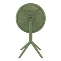 Sky Round Folding Table 24 inch Olive Green ISP121-OLG - 3