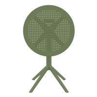 Sky Round Folding Table 24 inch Olive Green ISP121-OLG - 5