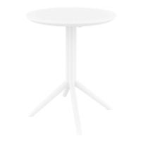 Sky Round Folding Table 24 inch White ISP121-WHI - Dining Tables