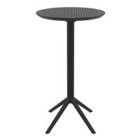 Sky Round Folding Bar Table 24 inch Black ISP122-BLA - 1