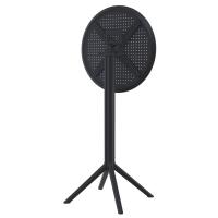 Sky Round Folding Bar Table 24 inch Black ISP122-BLA - 4