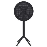 Sky Round Folding Bar Table 24 inch Black ISP122-BLA - 5