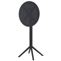 Sky Round Folding Bar Table 24 inch Black ISP122-BLA - 6