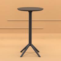 Sky Round Folding Bar Table 24 inch Black ISP122-BLA - 7