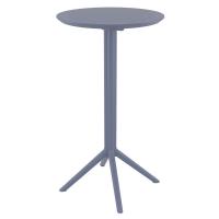 Sky Round Folding Bar Table 24 inch Dark Gray ISP122-DGR