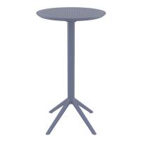 Sky Round Folding Bar Table 24 inch Dark Gray ISP122-DGR - 1