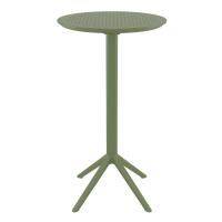 Sky Round Folding Bar Table 24 inch Olive Green ISP122-OLG - 1