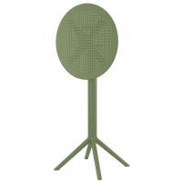 Sky Round Folding Bar Table 24 inch Olive Green ISP122-OLG - 6