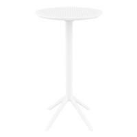 Sky Round Folding Bar Table 24 inch White ISP122-WHI - 2