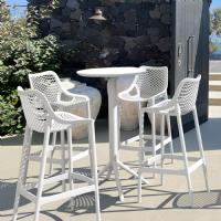 Sky Round Folding Bar Table 24 inch White ISP122-WHI - 8
