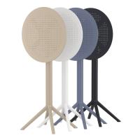 Sky Round Folding Bar Table 24 inch Black ISP122-BLA - 9