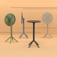 Sky Round Folding Bar Table 24 inch Black ISP122-BLA - 10