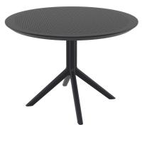 Sky Round Folding Table 42 inch Black ISP124-BLA - 1