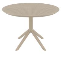 Sky Round Folding Table 42 inch Taupe ISP124-DVR