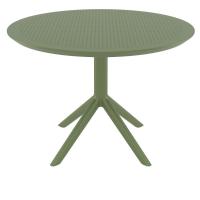 Sky Round Folding Table 42 inch Olive Green ISP124-OLG