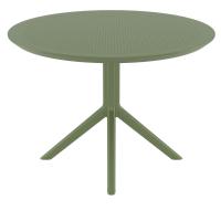 Sky Round Folding Table 42 inch Olive Green ISP124-OLG - 1
