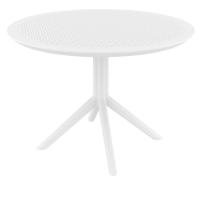 Sky Round Folding Table 42 inch White ISP124-WHI - 1