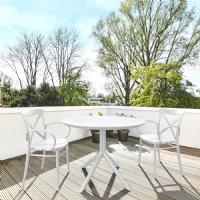 Sky Round Dining Table 42 inch White ISP124-WHI - 5