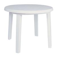 Sunny Resin Round Dining Table 35 inch White ISP125-WHI