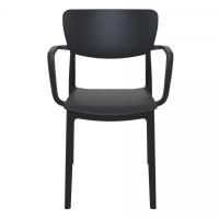 Lisa Outdoor Dining Arm Chair Black ISP126-BLA - 2