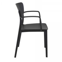 Lisa Outdoor Dining Arm Chair Black ISP126-BLA - 3