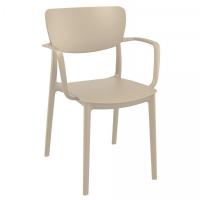 Lisa Outdoor Dining Arm Chair Taupe ISP126-DVR