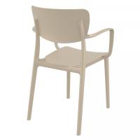 Lisa Outdoor Dining Arm Chair Taupe ISP126-DVR - 1