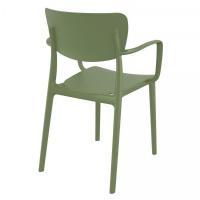 Lisa Outdoor Dining Arm Chair Olive Green ISP126-OLG - 1