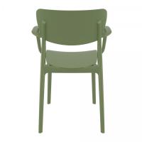 Lisa Outdoor Dining Arm Chair Olive Green ISP126-OLG - 4