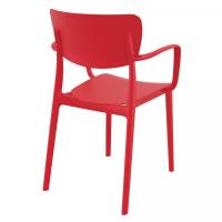 Lisa Outdoor Dining Arm Chair Red ISP126-RED - 1