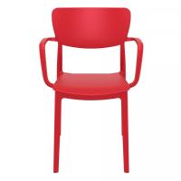 Lisa Outdoor Dining Arm Chair Red ISP126-RED - 2