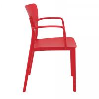 Lisa Outdoor Dining Arm Chair Red ISP126-RED - 3